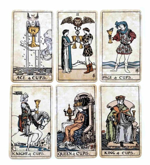 Tarot cards Vintage in Metal Tin Box.