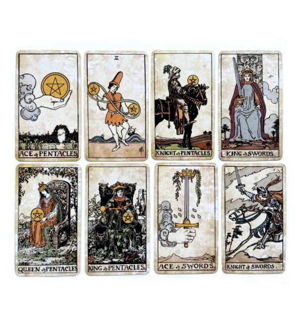 Tarot cards Vintage in Metal Tin Box.