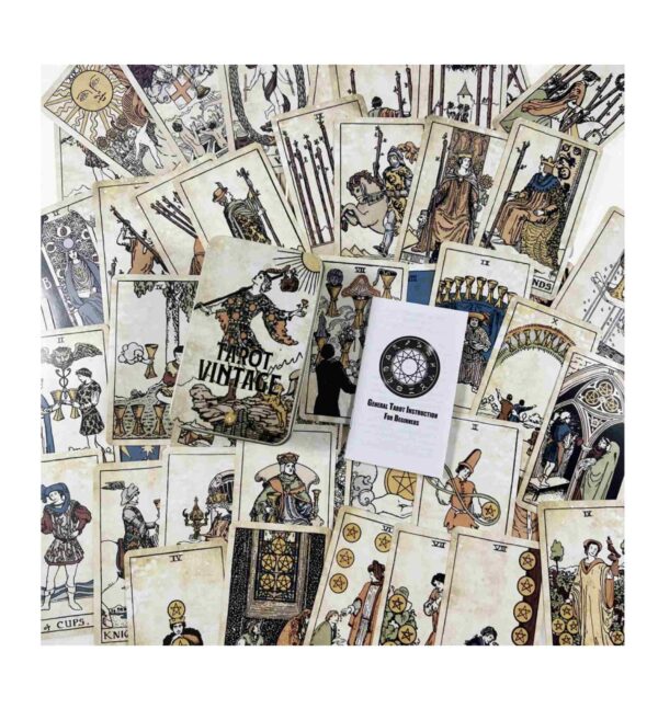 Tarot cards Vintage in Metal Tin Box.