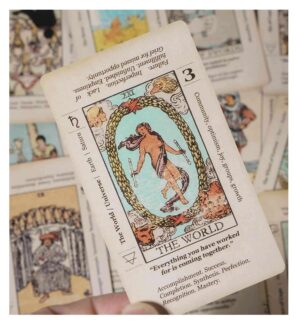 Tarot Antiqued Card With Meaning