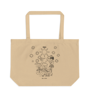 Tarot card Star_Large organic tote bag