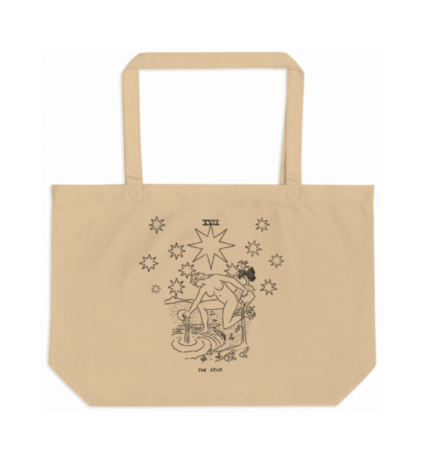 Tarot card Star_Large organic tote bag