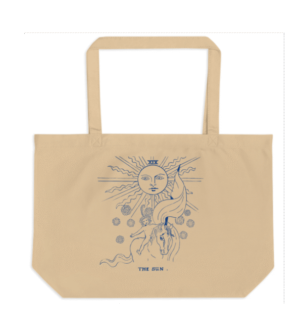 Tarot card Sun_Large organic tote bag