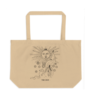 Tarot card Sun_Large organic tote bag