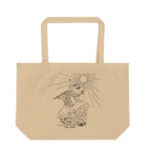Tarot Card The Fool_Large organic tote bag