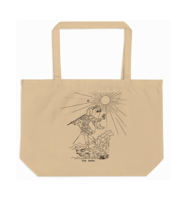 Tarot Card The Fool_Large organic tote bag
