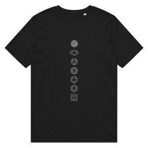 Chackras_Unisex organic mid-light t-shirt_B&W